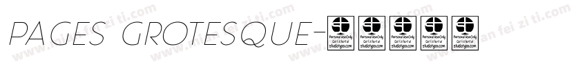 pages grotesque字体转换